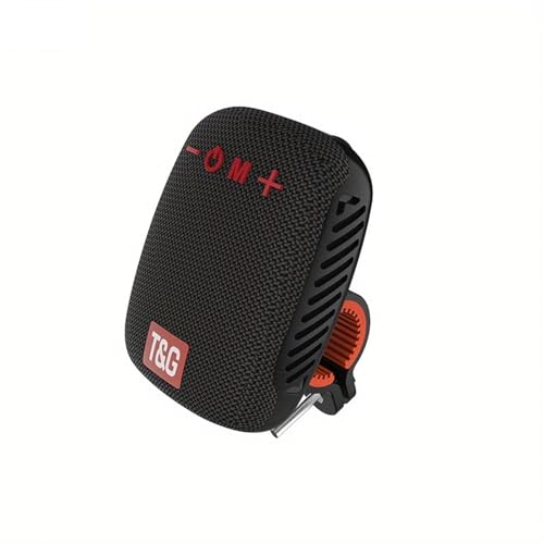 T&G Portable Bike Speaker, Mini Wireless Bicycle Speaker with Stable Handlebar Mount, IPX5 Waterproof, 12H Playing Time, 10W Loud Sound, Bluetooth Speaker for Bike & Scooter, Traveling, Black