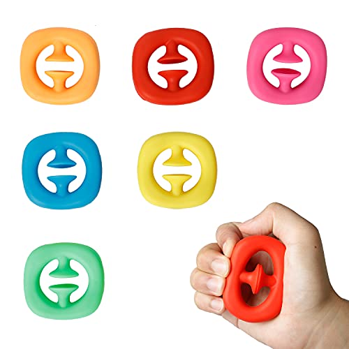 Fidget Toy Set Snapper Toy, 6 Pcs Fidget Toy Pack, Grab and Snap Hand Fidget Toys, Spinner Fidget Toy Prime to Exercise Finger Muscles and Flexibility, to Stress Relief Squeeze Toy for Kids and Adults