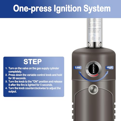 image for BILT HARD Portable Propane Patio Heater, 13,000 BTU Tabletop Outdoor H