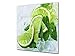 Produktbild Aufkantung aus Hartglas  Glasrückwand  Rückwand für Küche und Bad BS09 Serie Wasserspritzer: Lime Ice Cubes