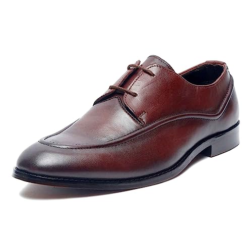 Image of LOUIS STITCH Men's Premium Italian Leather Shoes Handcrafted Two Eyelet Style British Classic Laceups for Men Formal Officewear (EXTE)