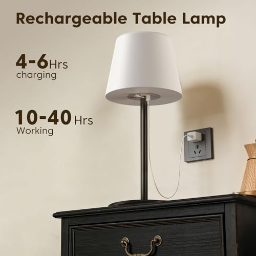 Image of IP65 Shower Lamp Waterproof,Cordless Rechargeable Table Lamp Indoor Outdoor