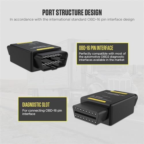 Image of 24V to 12V OBD2 Voltage Converter, 16-Pin Truck Scan Tool Adapter