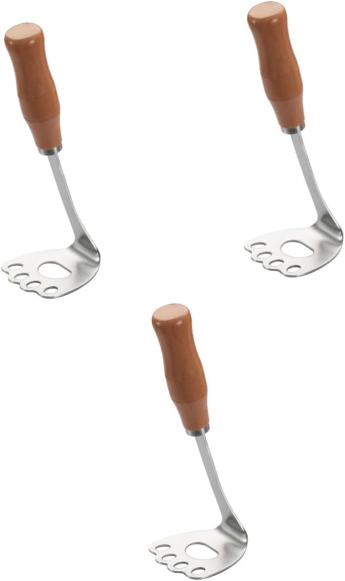 MAGICLULU 3pcs Kitchen Potato Masher Tool Manual Potato Masher for Fruits and Vegetables Stainless Steel