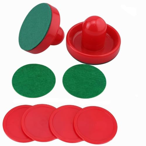 2 Pack Air Hockey Pushers, Plastic Accessories Lightweight Air Hockey Pucks,Pucks & Slider Pusher Goalies for Game Tables