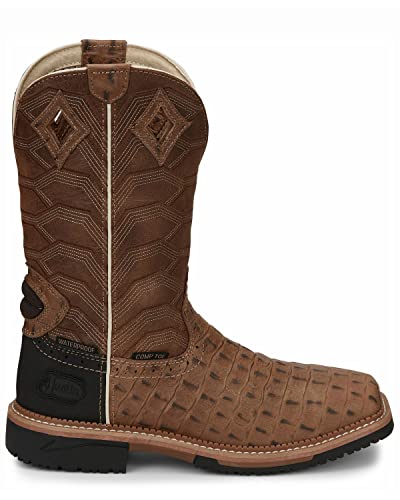 Justin Men's Derrickman Western Work Boot Composite Toe - SE4839 9.5 EE US2