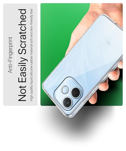 Image of WOW IMAGINE Transparent Back Cover Case for Oppo A5 Pro 5G | Raised Bumps for Full Device & Camera Protection Shockproof TPU Silicone Back Case Mobile Cover - Transparent