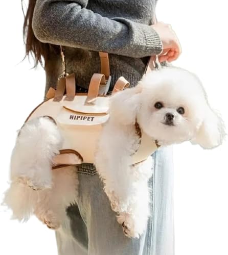 CHIANART ペットキャリアバッグ ペットキャリーバッグ ハーネス スリング 多機能 斜め掛け可能 リード&ハーネス付き 通気性 犬用バッグ 牽引リュックサック ペット用ストラップ 犬 小型犬 超軽量 旅行 通院 可愛い お出かけ ドライブ 四季共通