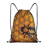 FoRes Bee Honeybee Hochwertige Tasche mit Kordelzug – perfekt für Sport, Fitnessstudio...