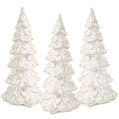 Logbuch-Verlag 3 Bäume Deko Weihnachtsbäume zum Hinstellen weiß...
