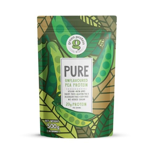 Image of GREEN PROTEIN Plant Protein Powder 500 gram Pure Unflavored | Plant Protein | 20g Protein Per Serving | Keto Friendly | Soy, Dairy & Gluten Free