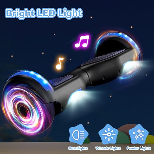 Image of SISIGAD Scooter, 6.5 inch Flash Wheels & Corlorful LED Lights, All for Girls Boys Kids Ages 6+
