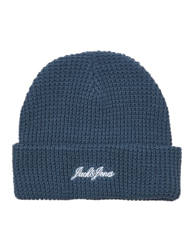 JACK & JONES Herren Jacwaffle Beanie Styd Aw24, Poseidon, Einheitsgröße