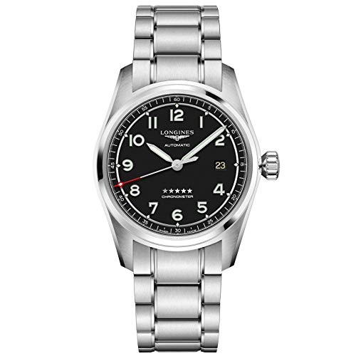 Longines orologio Spirit 40mm nero automatico acciaio L3.810.4.53.6