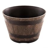 Secchio da whisky da giardino multiuso in resina per piante grasse e piccole piante, migliorando l'estetica del giardino e le composizioni vegetali interne (31 cm ha fori)