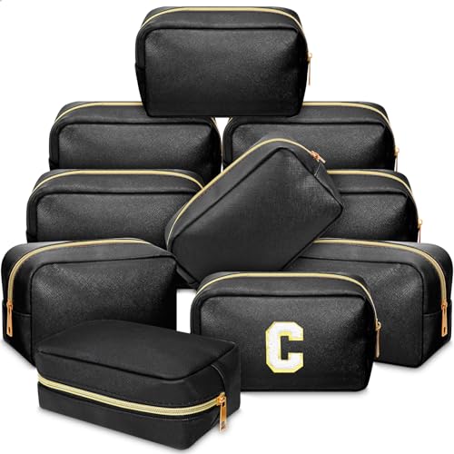 Sweetude 10 Pcs Makeup Bag Bulk for Women Cosmetic Bag, Black