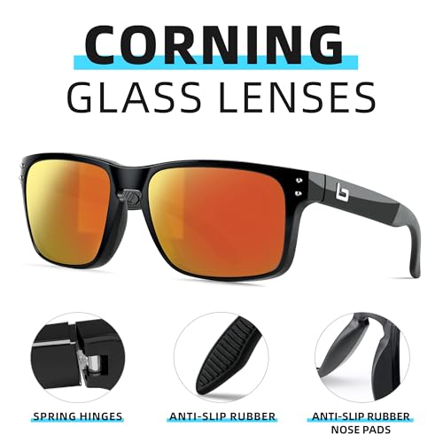 Image of Bnus italy made classic sunglasses corning real glass lens w. polarized option