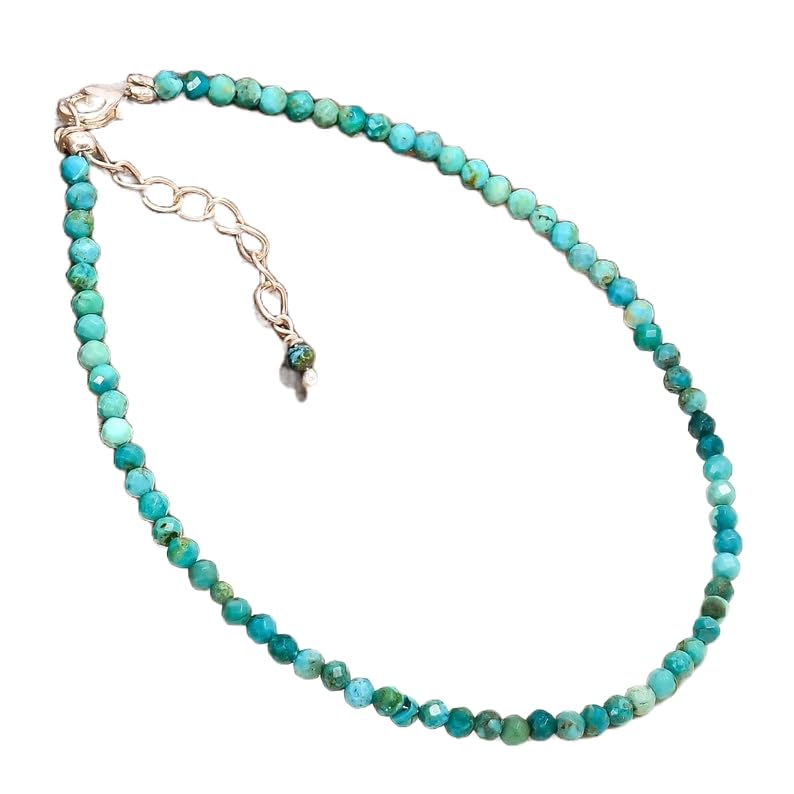Bracelet Turquoise d'Arizona en argent, le cadeau d'anniversaire idéal et délicat