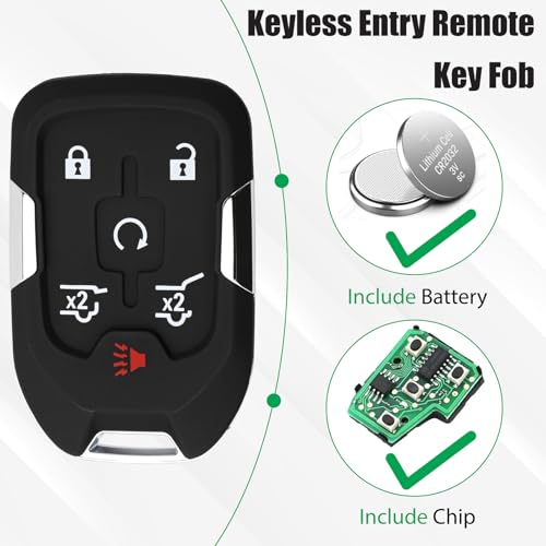 Image of HYQ1AA 315MHz Keyless Entry Remote Car Key Fob Compatible with Suburban Yukon 2015-2020 Yukon XL 2016-2020 Tahoe 2015-2019