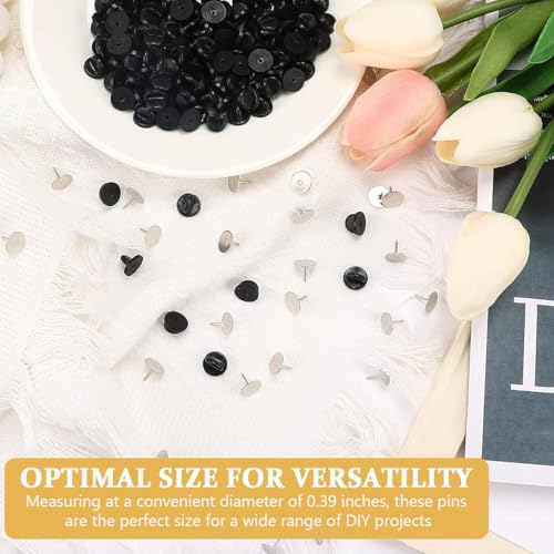 Image of PALAY 50 Pairs Rubber Blank Pin Backs Butterfly Clutch Backings Holder Tie Tacks, Replacement Lapel Enamel Pins Backings Clasps for Badge DIY Crafts Making (10mmx9mm)