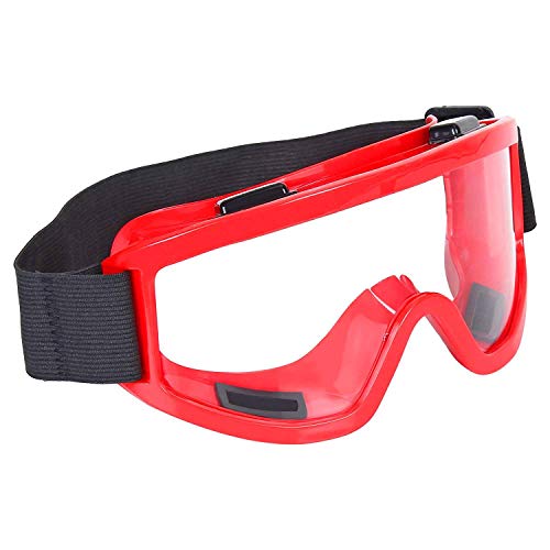 Image of Motorcycle Goggles for Men and Women - UV400 Protection, Anti-Fog, Scratch-Resistant Lens, Adjustable Strap, Windproof and Dustproof Riding Eyewear for Off-Road & Dirt Bike (Red)