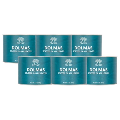 Divina Dolmas Stuffed Grape Leaves, 4.4 lb. Can (6-Pack)