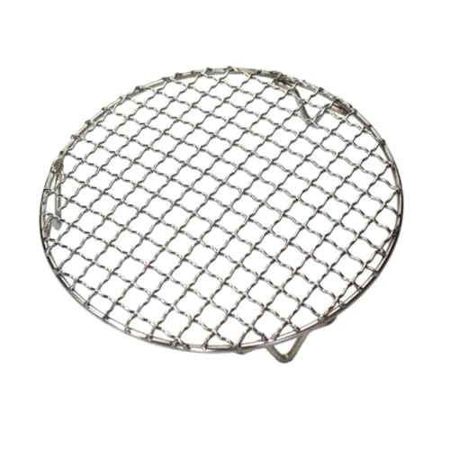 XIRUIFI Rete per barbecue da 15-60 cm, in acciaio inox 304, rotonda, con piede di 2 cm, per barbecue, campeggio, esterni, compatibile con Airfryer (25 cm)