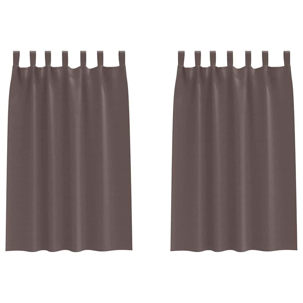 Rideaux occultants brise-vue marron foncé en polyester 175x140 de salon et chambre