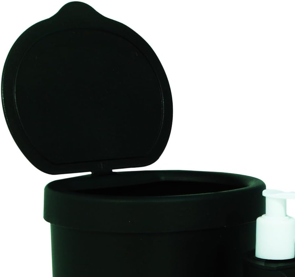 Coza - Lixeira de Pia com Tampa 2,5L Basic - Preto