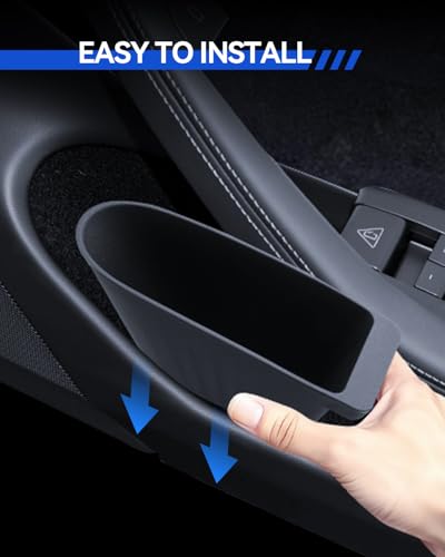 Caja de almacenamiento de TPE impermeable y cubo de basura para puerta de Tesla Model Y 2025 2026 4