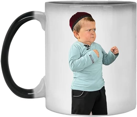 Spoil Your Wall Hasbulla Fight Pose | Heat Color Changing Meme Joke Gag | Printed Ceramic Coffee Mug 325ml | Gifts for Friends - Funny Coffee Magic Mug
