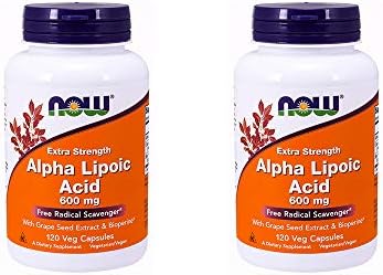 Now Foods Alpha Lipoic Acid 600 mg - 120 Count (Pack of 2)
