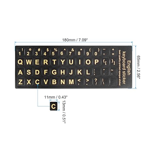 Pegatinas de teclado en inglés PATIKIL, 2 unidades miniatura 2