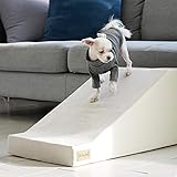 【AHORRO DE ESPACIO】: La escalera para mascotas proporciona una instalación fácil y un almacenamiento conveniente. Y el escalón para mascotas agrega una placa base resistente para proporcionar una escalera estable para los perros que se puede juntar cuando no está en uso y no ocupa espacio.
