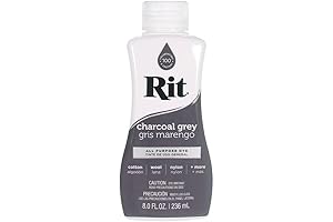 Rit Dye Liquid Fabric Dye for Clothing, Décor, and Crafts - Charcoal Gray (1 Pack)