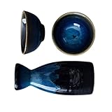 Bouteille en céramique : elle peut être utilisée pour célébrer le nouvel an, les anniversaires, les soirées à thème et plus !, bols à soupe en céramique avec poignées