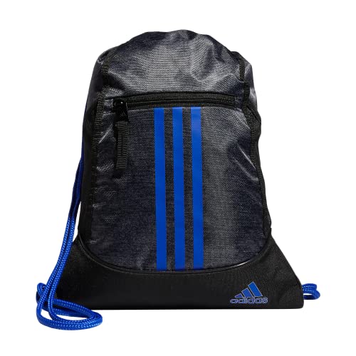 Image of adidas Alliance Ii Sackpack Discontinued Styles, Jersey White /Halo Silver Grey /Pulse Lime Green, One Size, Alliance Ii Sackpack Discontinued Styles