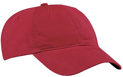 Port & Company Men's Washed Twill Cap OSFA Red