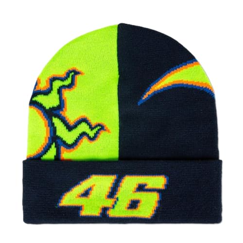 Gorro VR46 Sole Luna Valentino Rossi multicolor elástico para adulto que evita el frío en la cabeza