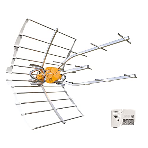 Televes Antena + Fuente de Alimentacion Televes Ellipse UHF con Previo 148922. Preparada para El 5G Canales 21 Al 48