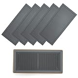 MODERN WAVE - Extra Strong Magnetic Air Vent Screen Cover for Floor 5-Pack (5'' x 11'', Grey)