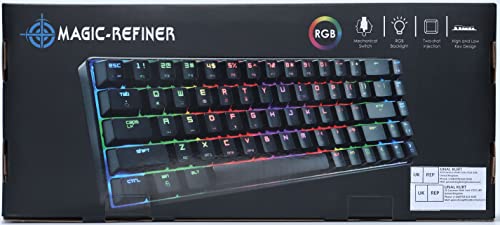 60% Mechanical Gaming Keyboard Type C Wired 68 Keys LED Backlit USB Waterproof Apex Pro illuminated Keyboard 18 Chroma RGB Lighting Backlight Anti-ghosting Keys for Gamers and Typists (Blue Switch) 60% Mechanical Gaming Keyboard Type C Wired 68 Keys LED Backlit USB Waterproof Apex Pro illuminated Keyboard 18 Chroma RGB Lighting Backlight Anti-ghosting Keys for Gamers and Typists (Blue Switch)