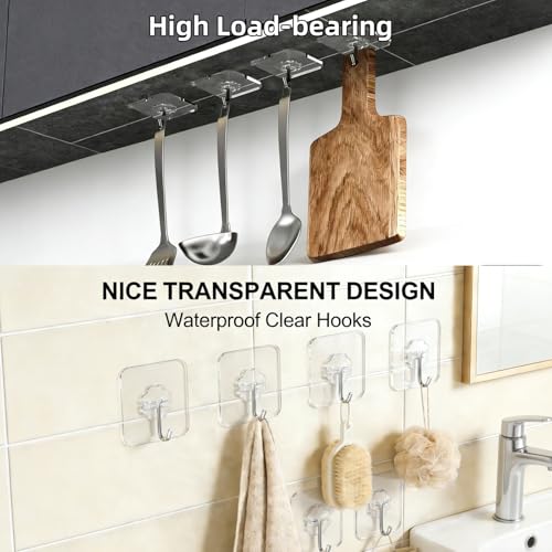 image for DDMY 36 Pack Heavy Duty Hooks Self Adhesive Large Hooks for Hanging,Wa