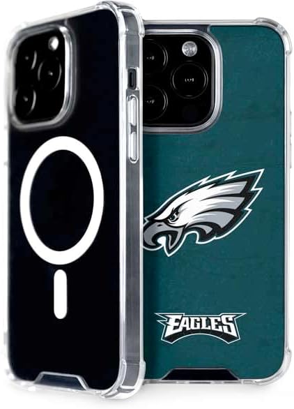 Skinit Phone Case Compatible with MagSafe iPhone 13 Pro - Officially Licensed NFL Philadelphia Eagles Distressed Design