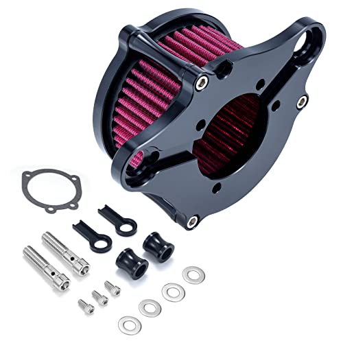 Updated Version Air Cleaner Intake Filter Kit Cnc Compatible With Harley Sportster Iron 883 Dark Custom Xl883 1998-2017 #TOP2