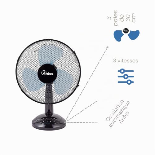 Ventilateur de table Ardes 30 cm AR5EA30 Easy 30 à 3 vitesses - 3