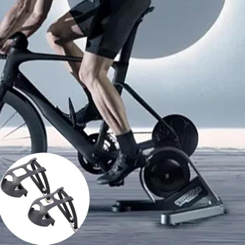 1 Pair Bike Pedals with Toe Clip and Strap, Bicycle Pedal Foot Cover Plastic Bike Pedals, Bicycle Toe Clips Cage for Mountain Bike and Road Bike