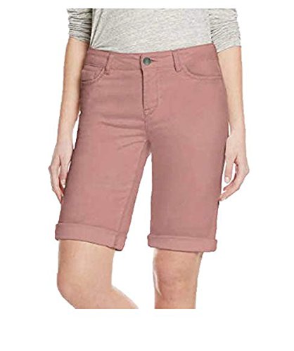 Buffalo David Bitton Womens Cuffed Bermuda Shorts (4, Rose)