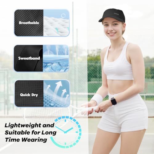 Image of Sukeen Lightweight Running Hat for Women Sports Baseball Cap Unstructured | Quick Dry, Adjustable, Breathable, Comfortable, Absorb Sweat, UPF50+, Packable for Hiking, Tennis, Golf, Workout, Gym, Outing