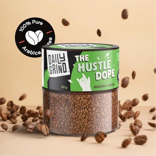 Image of DAILYGRIND Hazelnut & Chocolate Mochaa Instant Coffee 50g Each (Pack of 2) | Freeze-Dried Pure Arabica Coffee Granules |For Mochas, Espresso, Cappuccino, Latte, Frappes | Hot & Cold Coffee - 50 Cups